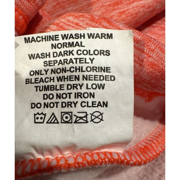 Emily B Fleece Lined Hoodie Hooded Sweatshirt Women L Coral Orange Soft Cozy EUC - Picture 15 of 15